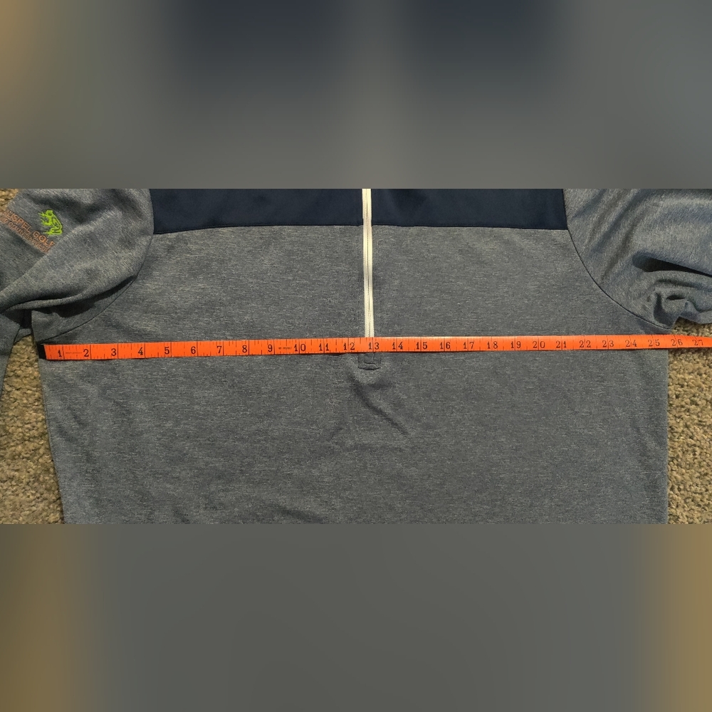 Adidas Gray and Black Quarter-Zip Country Club Golf Pullover - Picture 6 of 10